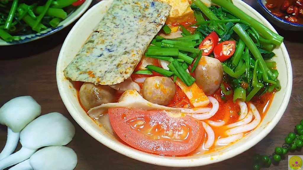 Canh bún chay cà chua